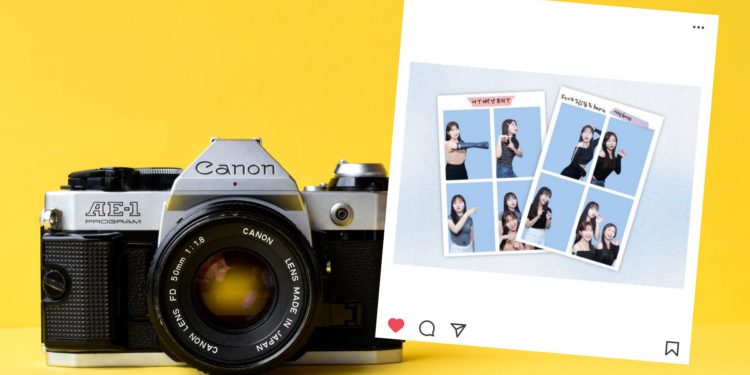 korean self photo studio four cut photos